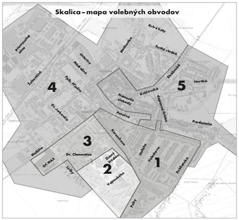 Mapa volebných obvodov Zlatých Moraviec