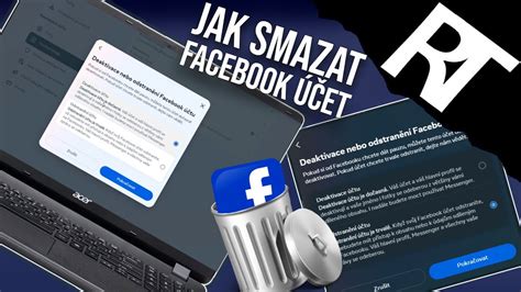 Proces mazania účtu na Facebooku