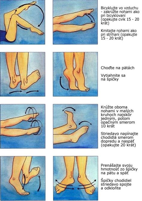 Pacient vykonávajúci posilňovacie cvičenia na nohy