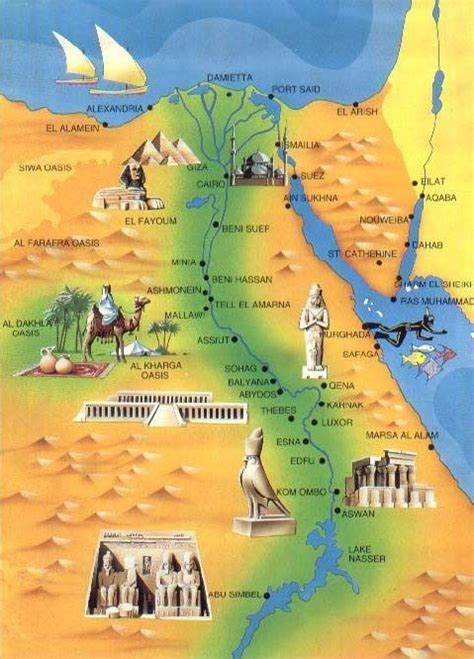 Mapa egyptských letovísk pri Červenom mori