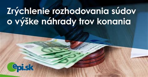 Tabuľka s prehľadom trov konania