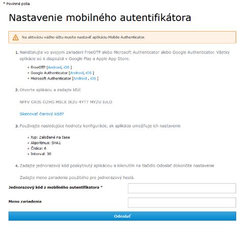 Schéma prihlásenia do EUP pomocou autentifikátora