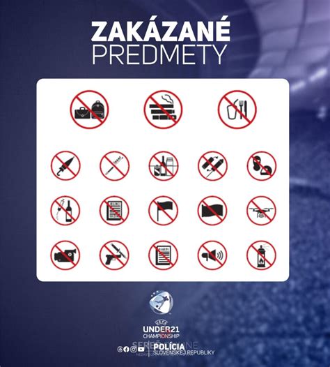 Bezpečnostné pokyny a zakázané predmety na futbalových štadiónoch