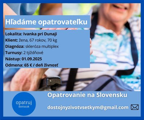 Rodinné opatrovanie osoby s ŤZP v domácom prostredí