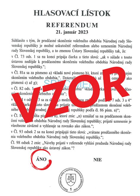 Vzor hlasovacieho lístka s inštrukciami