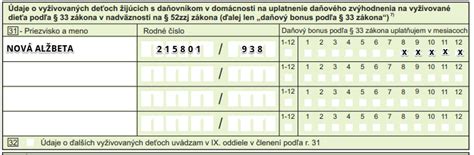 Tabuľka príjmov započítavaných a nezapočítavaných do vlastného príjmu