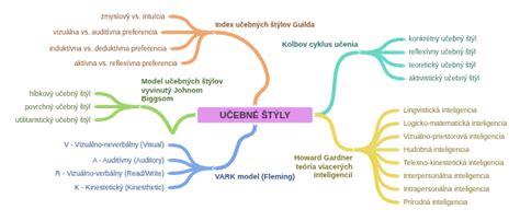 Infografika zobrazujúca rôzne učebné štýly a ich charakteristiky