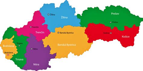 Mapa Slovenska s vyznačenými regiónmi, kde sa konali uvedené akcie.