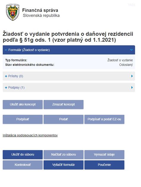 Schéma kontaktných možností finančnej správy