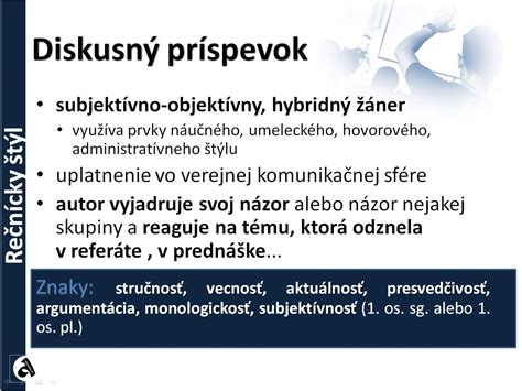 Znaky diskusného príspevku