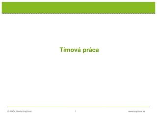 Tímová práca sociálnych pedagógov