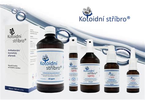 Koloidné striebro v sklenenej fľaši