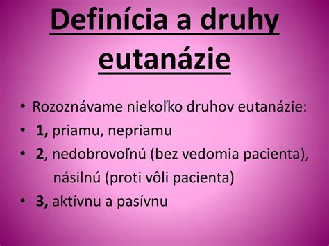 Schéma porovnávajúca aktívnu a pasívnu eutanáziu