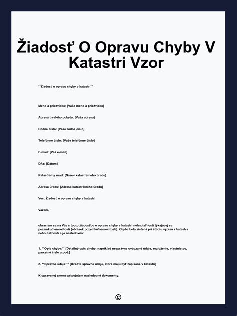 Schéma opravy chyby v katastri