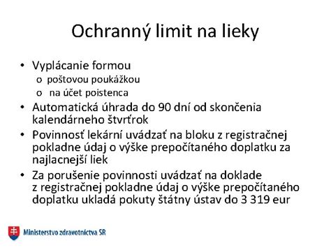 Grafika zobrazujúca limit spoluúčasti na lieky pre rôzne skupiny dôchodcov