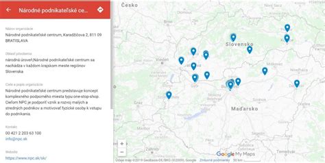 Mapa distribúcie služieb pre seniorov v regióne