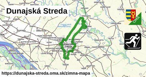 Mapa okresu Dunajská Streda s vyznačenými lokalitami zariadení a agentúr