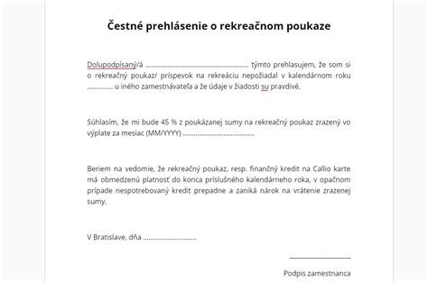 Podmienky pre získanie príspevku na rekreáciu