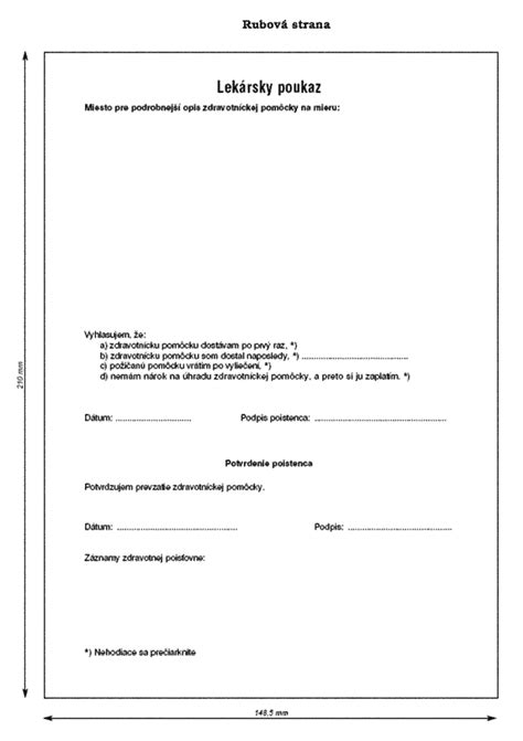 Ilustrácia lekárskeho poukazu
