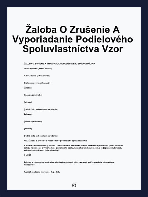 Schéma podielového spoluvlastníctva