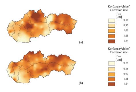 Mapa oblastí s prekročenými limitnými hodnotami znečistenia ovzdušia na Slovensku