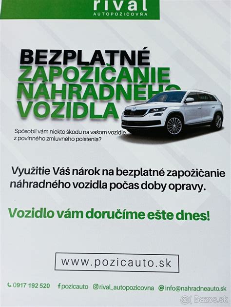 Ilustrácia nároku na náhradné vozidlo