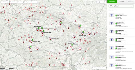 Mapa kúpeľov v Českej republike