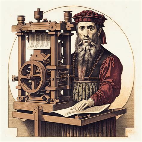 Johannes Gutenberg a jeho tlačiarenský lis