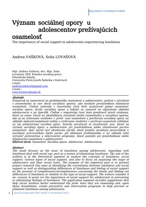 Schéma typov sociálnej opory