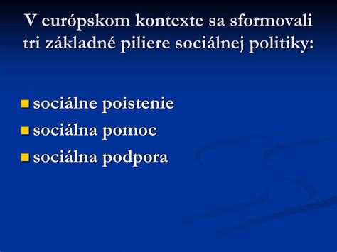 Základné piliere sociálnej ekonomiky na Slovensku