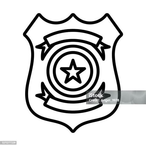 Ikona policajného odznaku a obálky s peniazmi