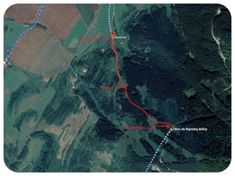 Mapa Rajeckej Lesnej a okolitých obcí