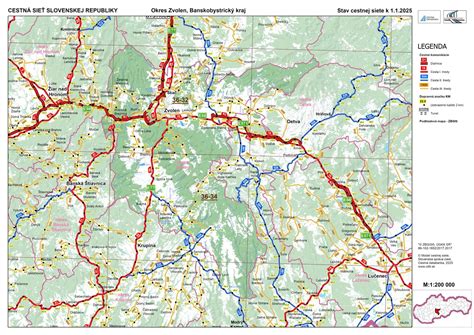 Mapa okresu Zvolen