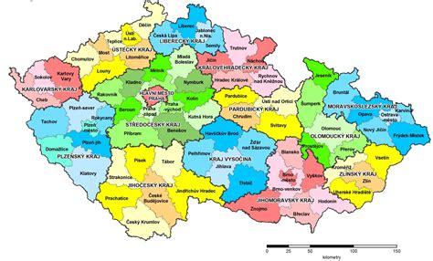 Mapa okresu Brezno s vyznačenými obcami
