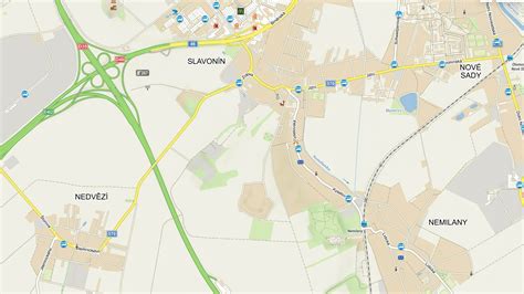 Mapa okolia Námestia Mieru s vyznačenými inštitúciami
