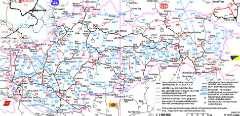 Mapa východného Slovenska s vyznačenými miestami hromadných prepúšťaní