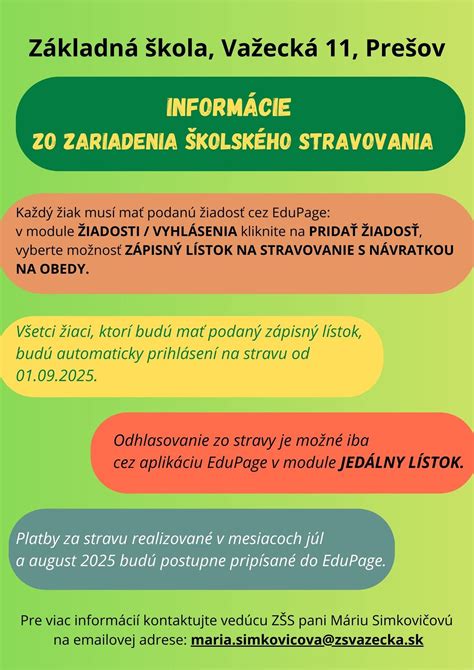 Schéma právneho rámca školského stravovania a dotácií