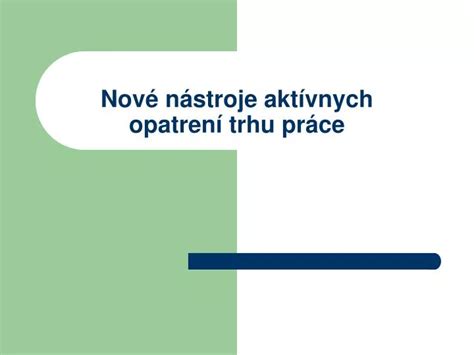 Schéma: Prehľad aktívnych opatrení trhu práce