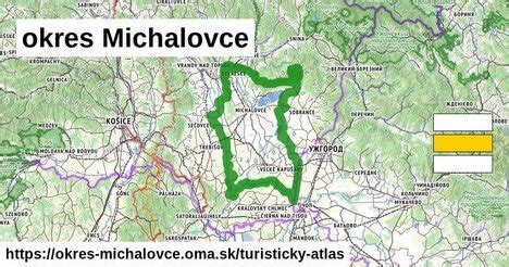 Mapa pôsobnosti UPSVaR Michalovce