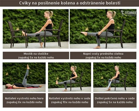 Vizualizácia cvičení na posilnenie svalov kolena