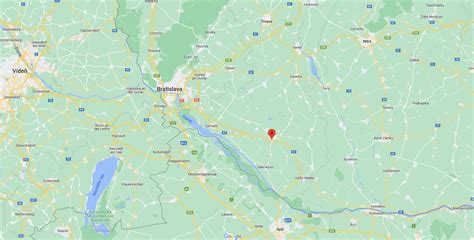 Mapa obcí spadajúcich pod ÚPSVaR Dunajská Streda
