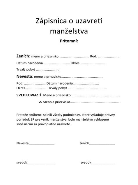 Uzavretie manželstva - podmienky a prekážky