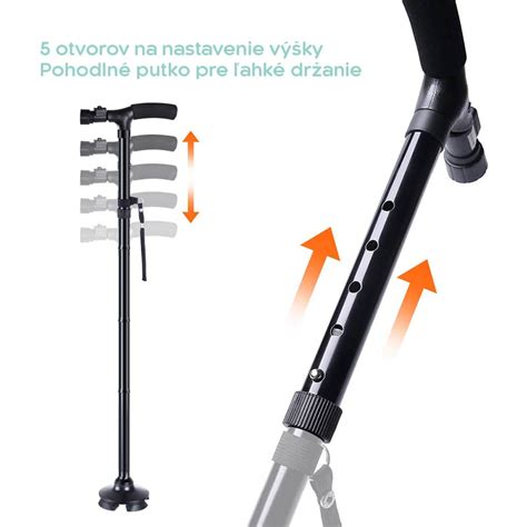 Detail ortopedickej palice s LED osvetlením
