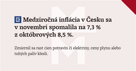Medziročná inflácia podľa spotrebných skupín