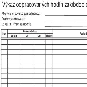 Výkaz odpracovaných hodín