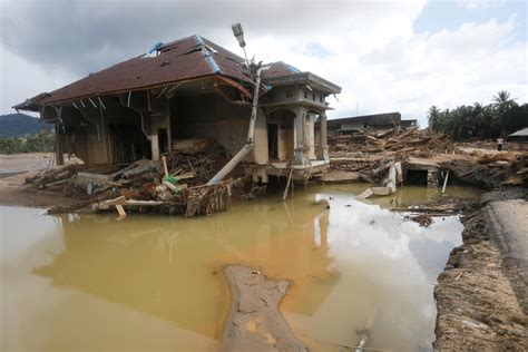 Zaplavené dediny na ostrove Sumatra
