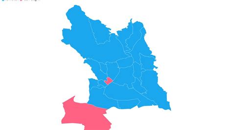 Mapa pobočiek ÚPSVaR Košice a prislúchajúcich mestských častí