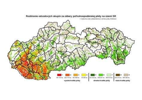 Mapa poľnohospodárskej pôdy v územnom pláne