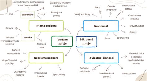 Infografika zobrazujúca zdroje financovania charity