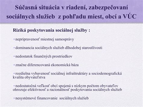 Schéma sociálnych služieb v obci Raslavice